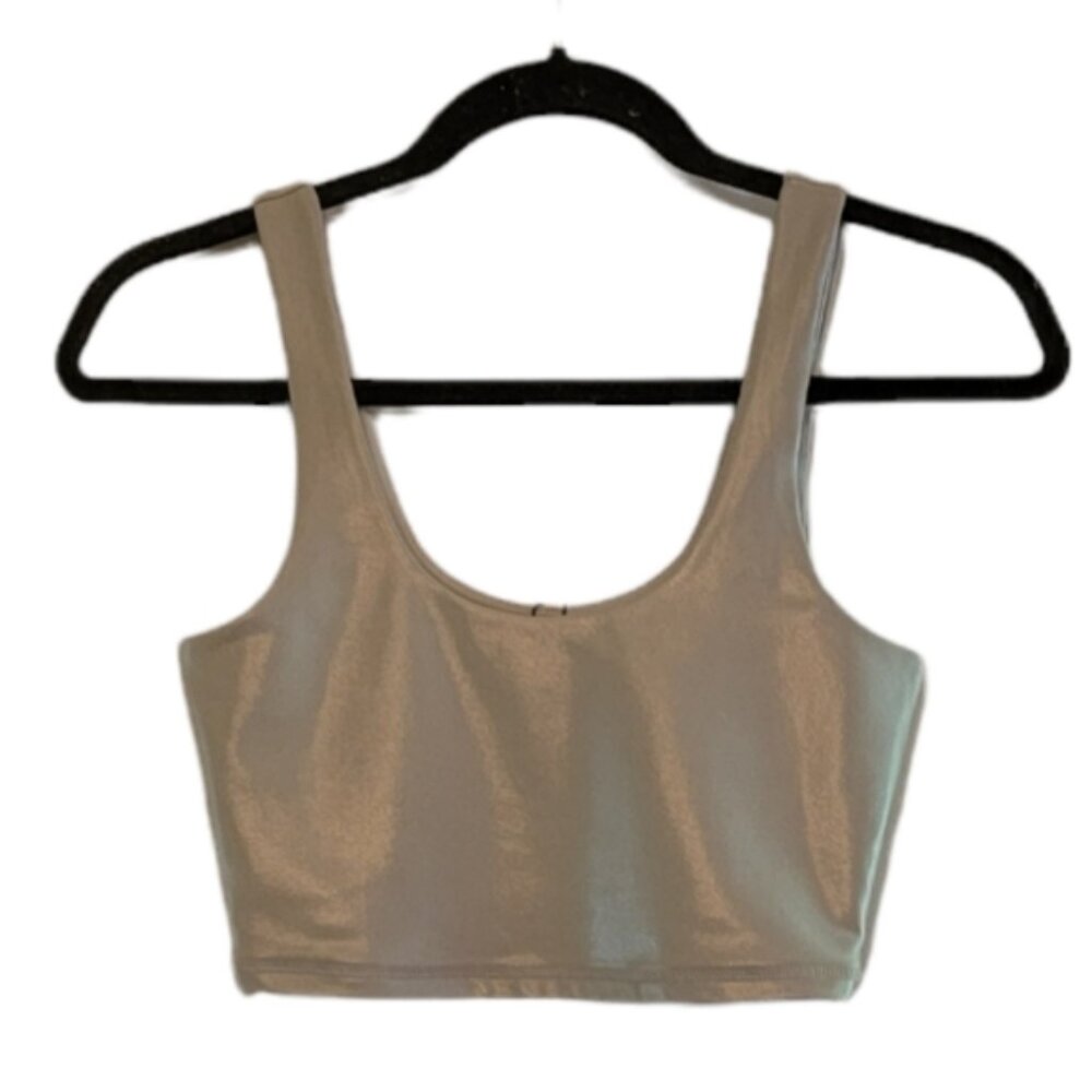 Green Dynamite Women's Shiny Scoop Neck Bralette